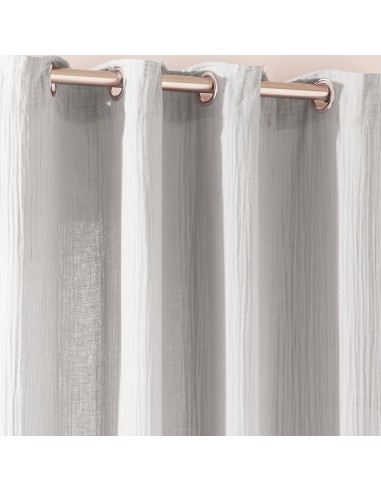 Lot de 2 rideaux tamisant à œillet 140 x 260 cm "Gaze de Coton"