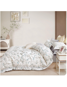 Parure de couette "Imprimé double face" percale pur coton...