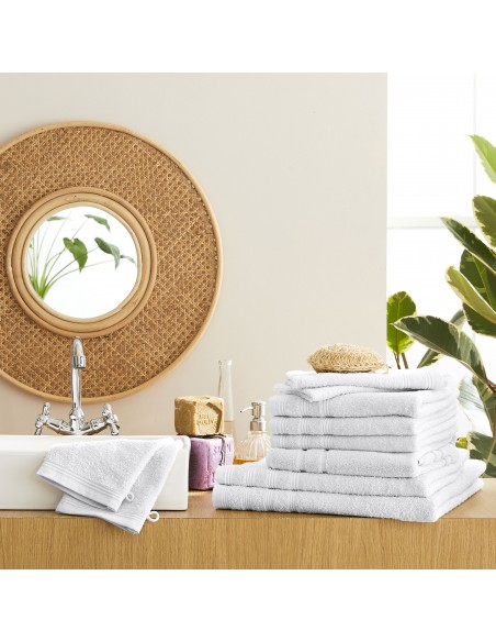 Pack complet éponge 10 pièces "Spa" salle de bain / 400 gr/m²