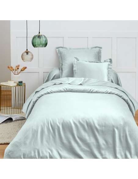 Housse de couette 140 x 200 cm "Premium" pour lit 1 place Menthe
