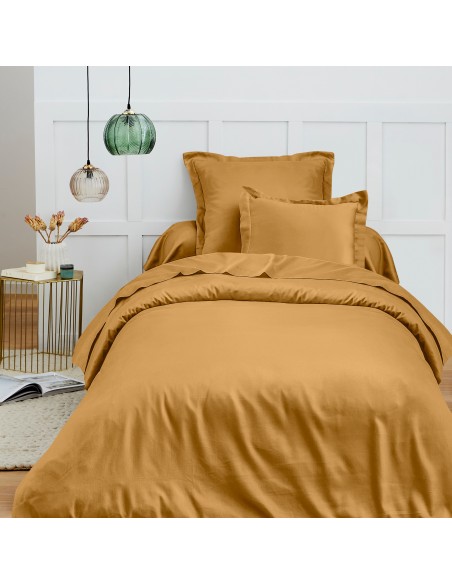 Housse de couette 140 x 200 cm "Premium" pour lit 1 place Miel