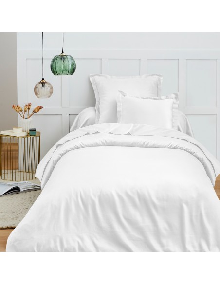 Housse de couette 140 x 200 cm "Premium" pour lit 1 place Neige