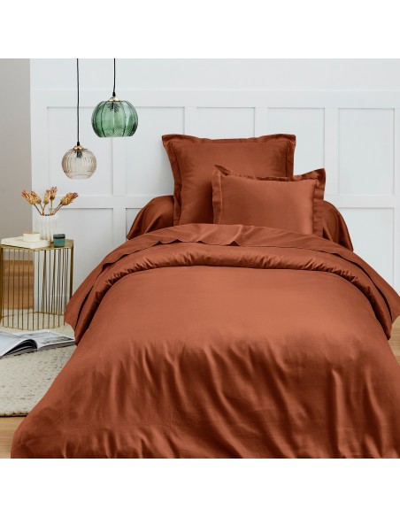 Housse de couette 140 x 200 cm "Premium" pour lit 1 place Paprika