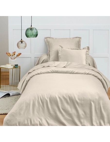 Housse de couette 140 x 200 cm "Premium" pour lit 1 place Sable