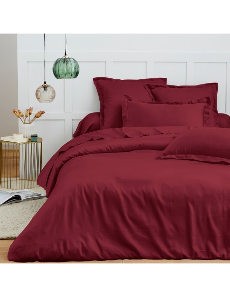 Housse de couette 240 x 220 cm "Premium" pour lit 2 places Grenat