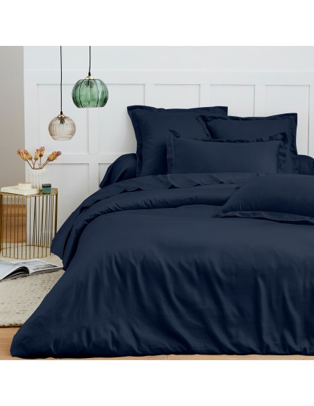 Housse de couette 260 x 240 cm "Premium" pour lit 2 places King Size Bleu Nuit