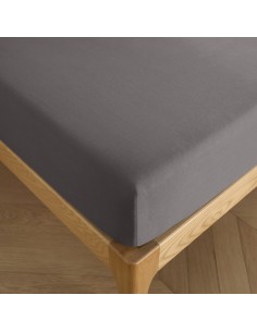 Drap housse 90 x 190 cm bonnet 30 cm "Premium" pour lit 1...