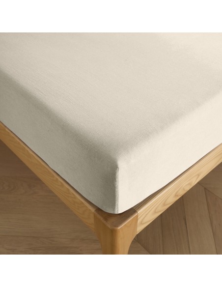 Drap housse 90 x 190 cm bonnet 30 cm "Premium" pour lit 1 place