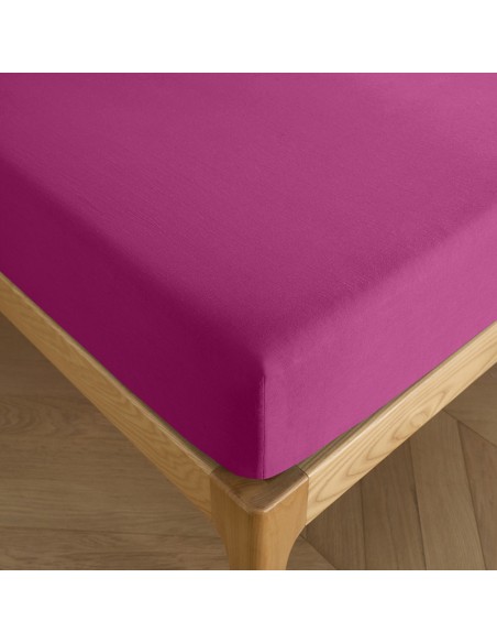 Drap housse 140 x 190 cm bonnet 30 cm "Premium" pour lit 2 places