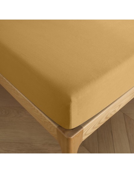 Drap housse 160 x 200 cm bonnet 30 cm "Premium" pour lit 2 places