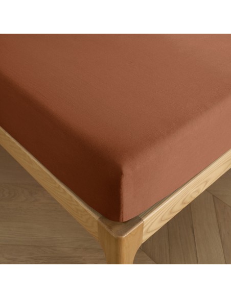 Drap housse 160 x 200 cm bonnet 30 cm "Premium" pour lit 2 places