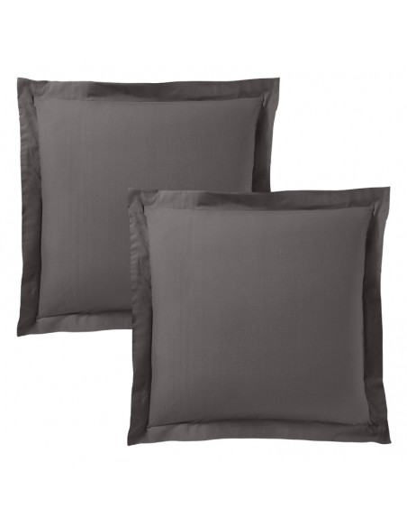 Taie d'oreiller "Premium" 63 x 63 cm volant plat piqué 100% Coton / 57 fils/cm²