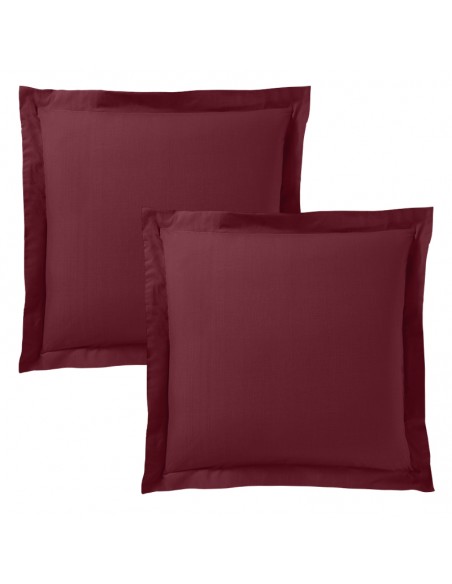 Taie d'oreiller "Premium" 63 x 63 cm volant plat piqué 100% Coton / 57 fils/cm²