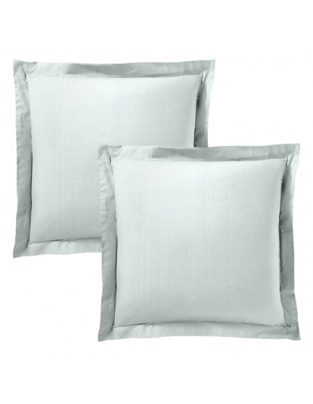 Taie d'oreiller "Premium" 63 x 63 cm volant plat piqué 100% Coton / 57 fils/cm²