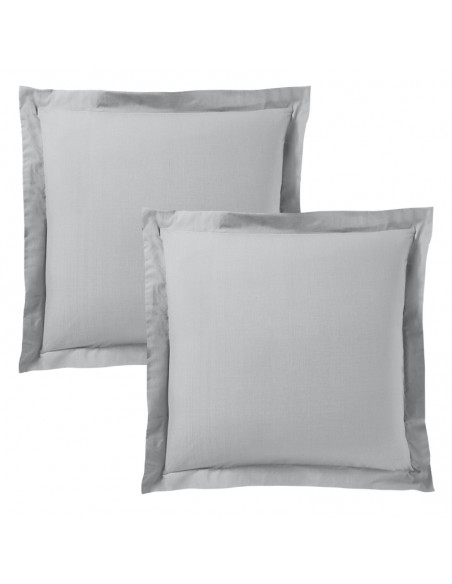 Taie d'oreiller "Premium" 63 x 63 cm volant plat piqué 100% Coton / 57 fils/cm²