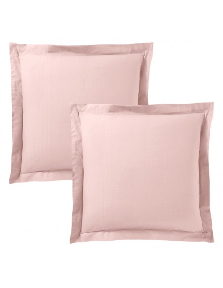 Taie d'oreiller "Premium" 63 x 63 cm volant plat piqué 100% Coton / 57 fils/cm²