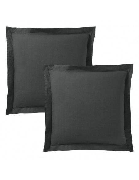 Taie d'oreiller "Premium" 63 x 63 cm volant plat piqué 100% Coton / 57 fils/cm²