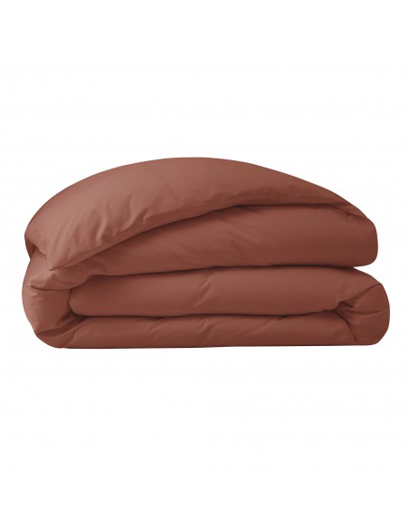 Housse de couette percale de coton peigné "Julian" 140 x 200 cm pour lit 1 place 80 Fils/cm²