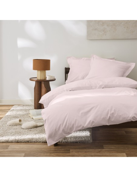 Housse de couette percale de coton peigné "Julian" 140 x 200 cm pour lit 1 place 80 Fils/cm²