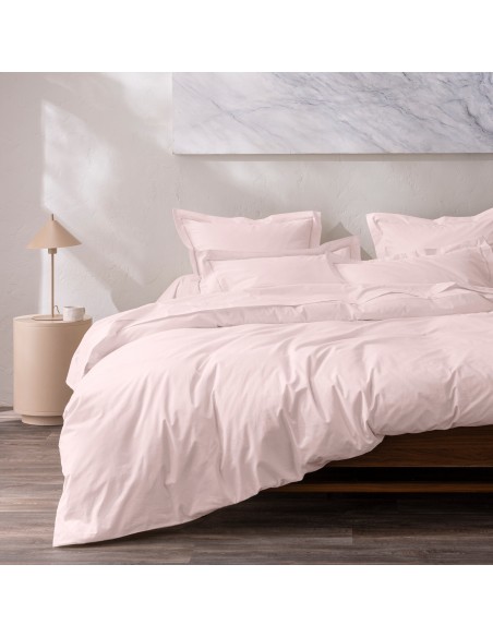Housse de couette percale de coton peigné "Julian" 240 x 220 cm pour lit 2 places 80 Fils/cm²