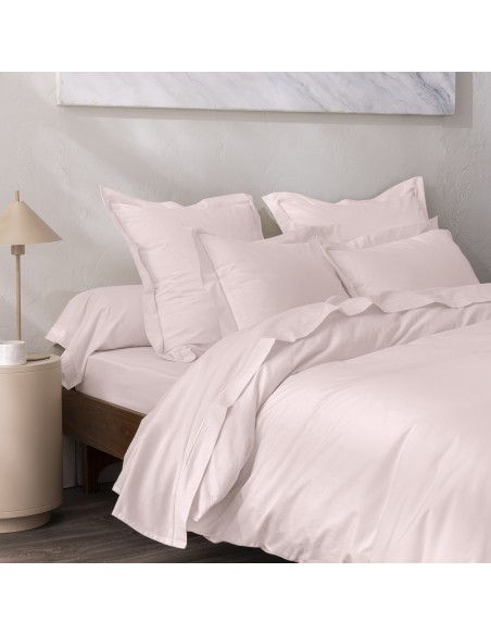 Housse de couette percale de coton peigné "Julian" 260 x 240 cm pour lit 2 places King Size 80 Fils/cm²