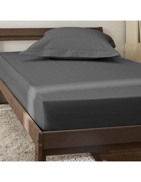 Drap housse percale "Julian" 90 x 190 cm avec bonnet 35 cm 80 Fils/cm²