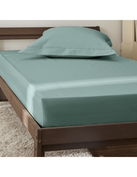 Drap housse percale "Julian" 90 x 190 cm avec bonnet 35 cm 80 Fils/cm²