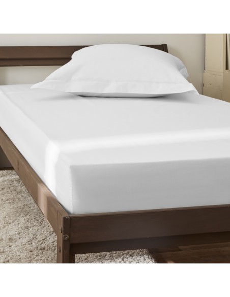 Drap housse percale "Julian" 90 x 190 cm avec bonnet 35 cm 80 Fils/cm²