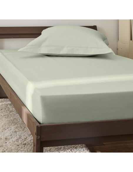 Drap housse percale "Julian" 90 x 190 cm avec bonnet 35 cm 80 Fils/cm²