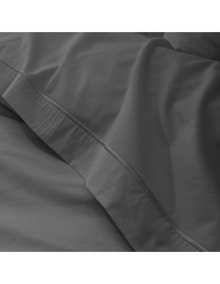Drap plat percale de coton peigné "Julian" 240 x 300 cm pour lit 2 places 80 Fils/cm²