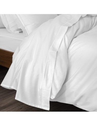 Drap plat percale de coton peigné...