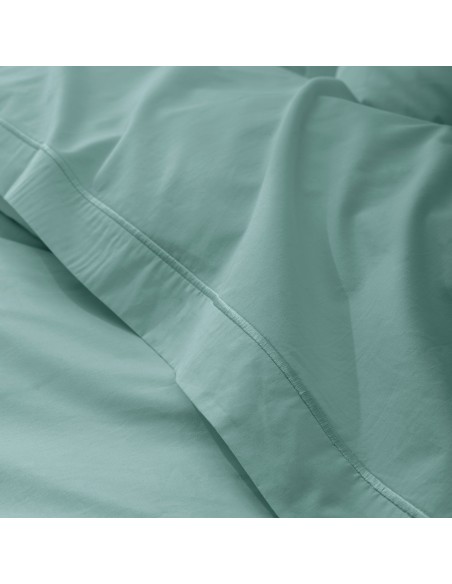 Drap plat percale de coton peigné "Julian" 240 x 300 cm pour lit 2 places 80 Fils/cm²