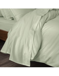 Drap plat percale de coton peigné "Julian" 270 x 300 cm...
