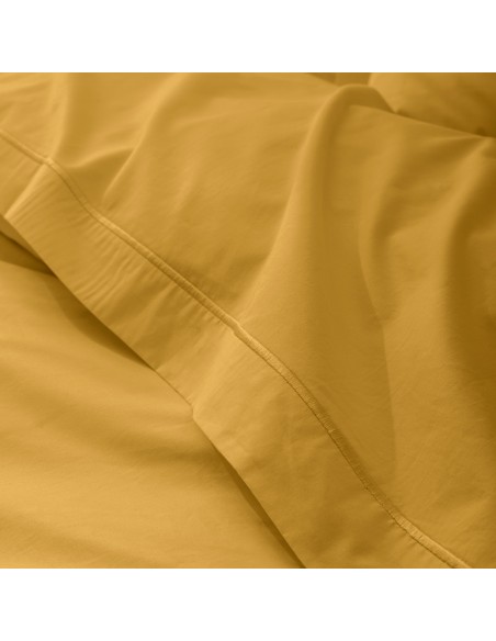 Drap plat percale de coton peigné "Julian" 180 x 290 cm pour lit 1 place 80 Fils/cm²