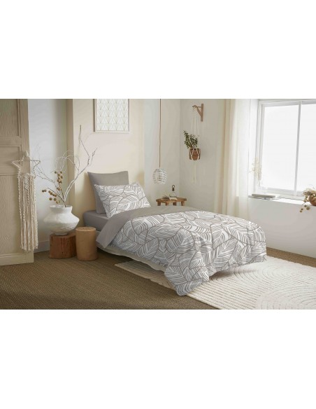 Pack complet housse de couette réversible "Vanessa" 4 pièces pour lit 90 x 190  57 Fils/cm²