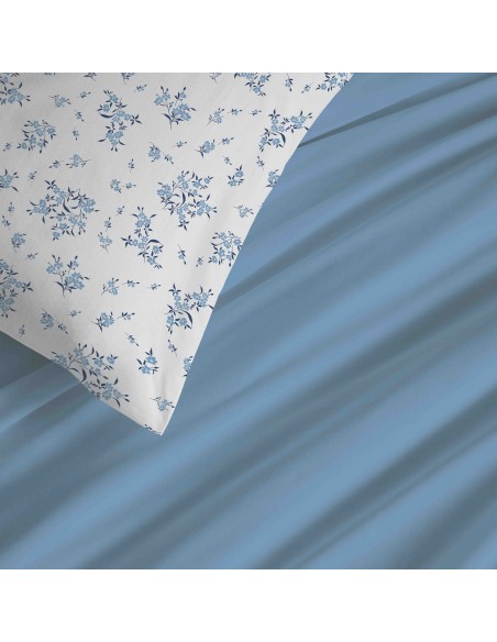 Pack complet housse de couette réversible "Vanessa" 4 pièces pour lit 90 x 190  57 Fils/cm²