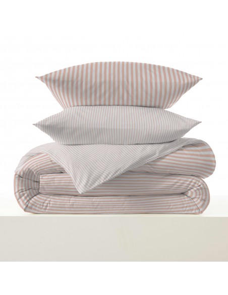 Pack complet housse de couette réversible "Vanessa" 4 pièces pour lit 90 x 190  57 Fils/cm²