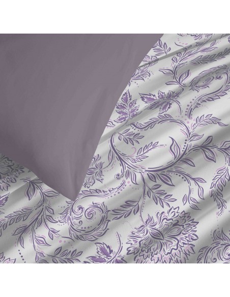 Pack complet housse de couette réversible "Vanessa" 4 pièces pour lit 90 x 190  57 Fils/cm²