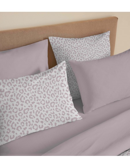 Pack complet housse de couette réversible pour lit 140 x 190 cm 57 Fils/cm²