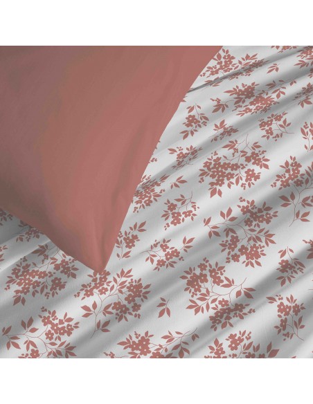 Pack complet housse de couette réversible pour lit 140 x 190 cm 57 Fils/cm²