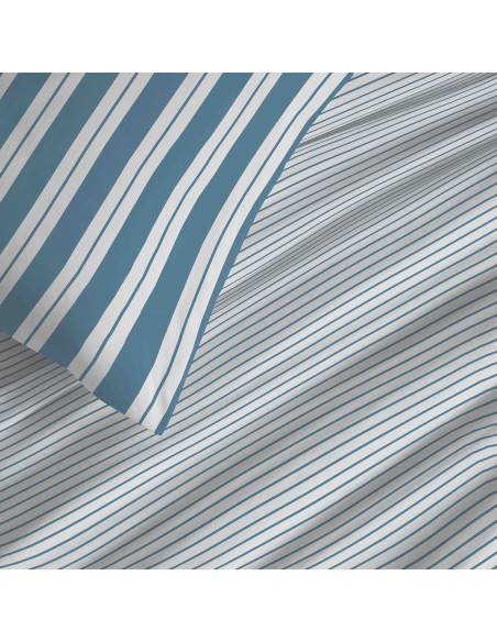 Pack complet housse de couette réversible pour lit 140 x 190 cm 57 Fils/cm²