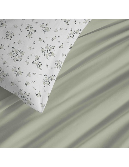 Pack complet housse de couette réversible pour lit 140 x 190 cm 57 Fils/cm²