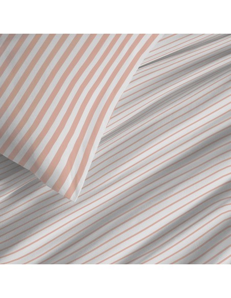 Pack complet housse de couette réversible pour lit 140 x 190 cm 57 Fils/cm²