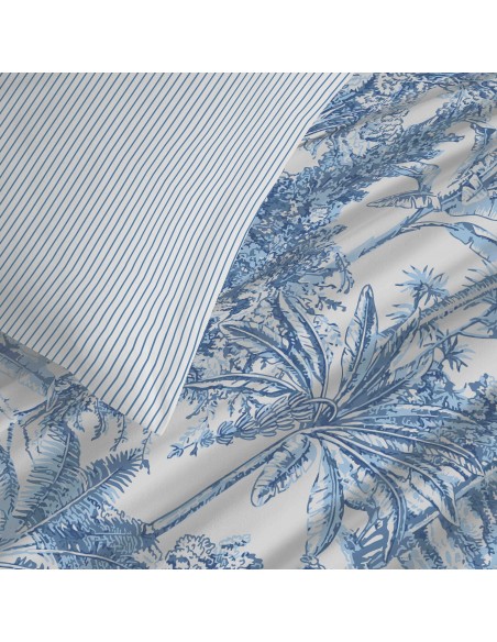 Pack complet housse de couette réversible pour lit 160 x 200 cm 57 Fils/cm²