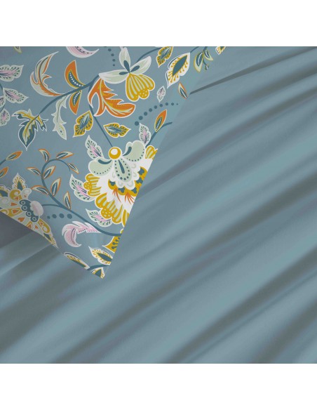 Pack complet housse de couette réversible pour lit 160 x 200 cm 57 Fils/cm²