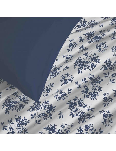 Pack complet housse de couette réversible pour lit 160 x 200 cm 57 Fils/cm²