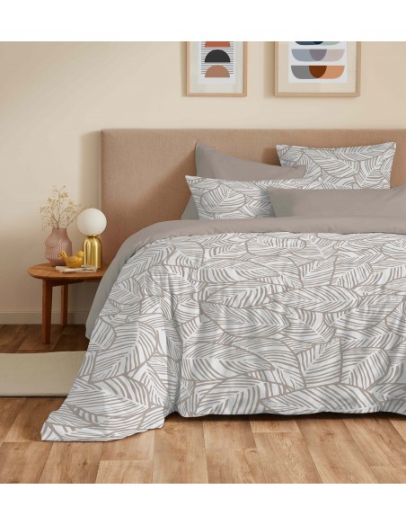 Pack complet housse de couette réversible pour lit 160 x 200 cm 57 Fils/cm²