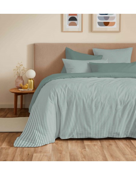 Pack complet housse de couette réversible pour lit 160 x 200 cm 57 Fils/cm²