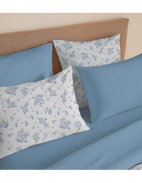 Pack complet housse de couette réversible pour lit 160 x 200 cm 57 Fils/cm²