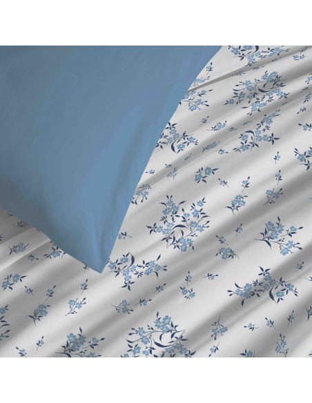 Pack complet housse de couette réversible pour lit 160 x 200 cm 57 Fils/cm²